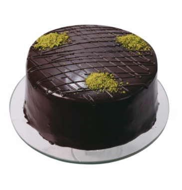 4 kişilik yuvarlak çikolatalı doğum günü pastası